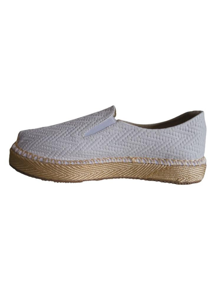 Alpargata Slip On Calzado Guerreros Pt 003 Tejido Blanco