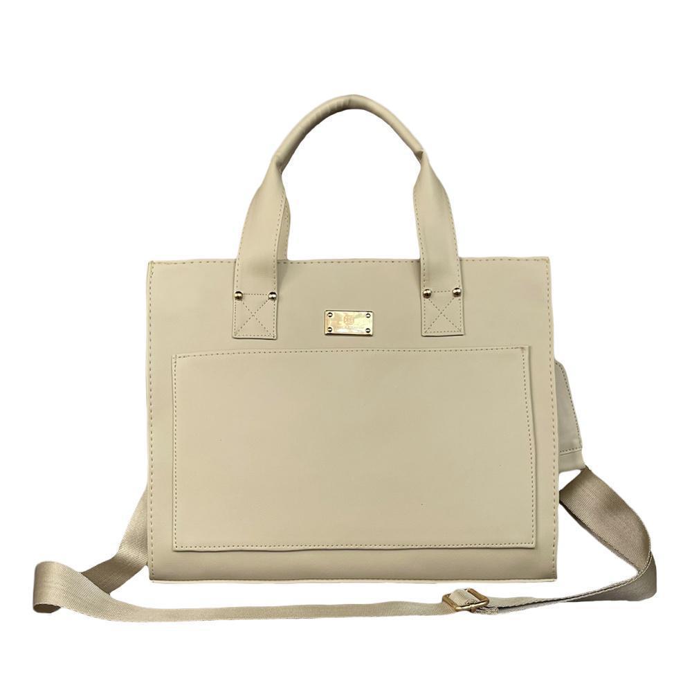 Bolso Dama Cartera Mujer Doble Funcion Mona Beige