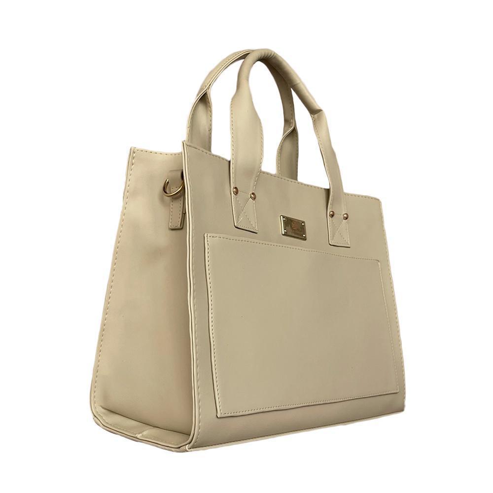 Bolso Dama Cartera Mujer Doble Funcion Mona Beige