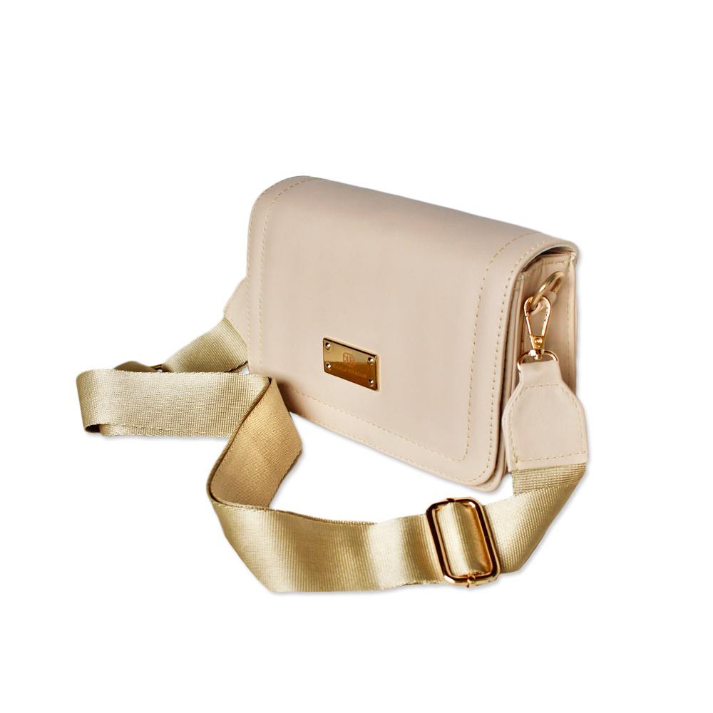 Bolso Dama Doble Funcion Mujer Manos Libres Niza Beige