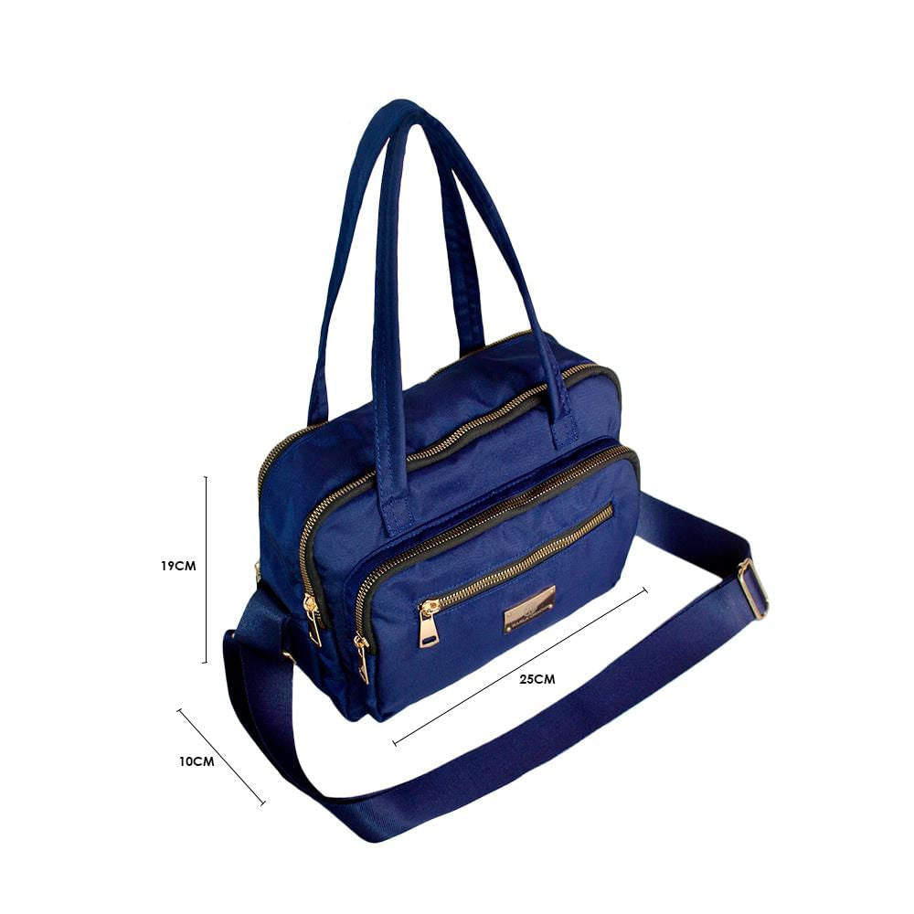 Bolso Dama Mujer Doble Funcion Manos Libres Sele Azul