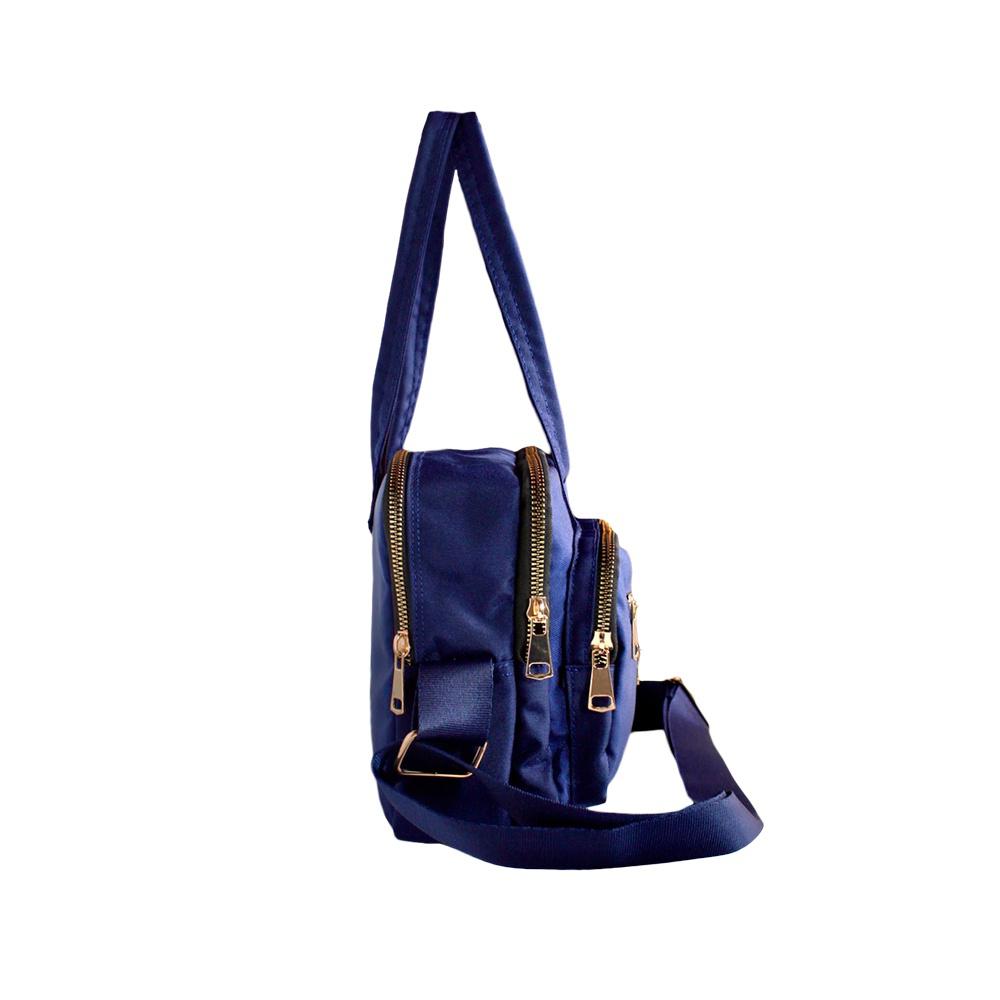 Bolso Dama Mujer Doble Funcion Manos Libres Sele Azul