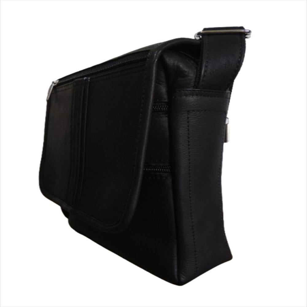 Bolso Manos Libres Para Hombre En Cuero Calzado Guerreros Mf 004 Café