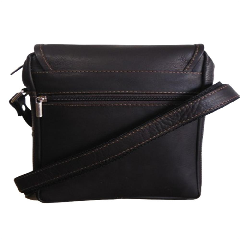 Bolso Manos Libres Para Hombre En Cuero Calzado Guerreros Mf 004 Café