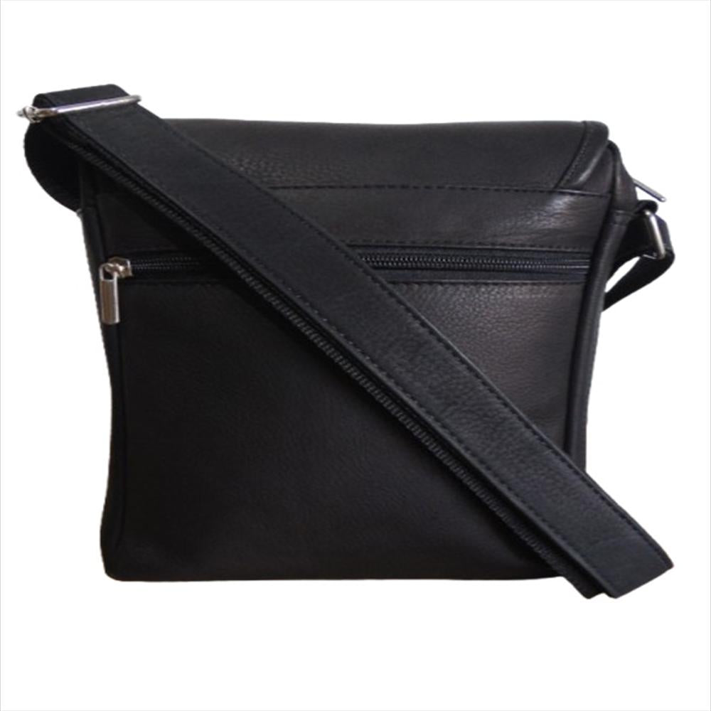 Bolso Manos Libres Para Hombre En Cuero Calzado Guerreros Mf 004 Negro