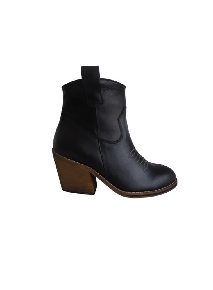 Bota En Cuero Calzado Guerreros Ek 5401 Negro