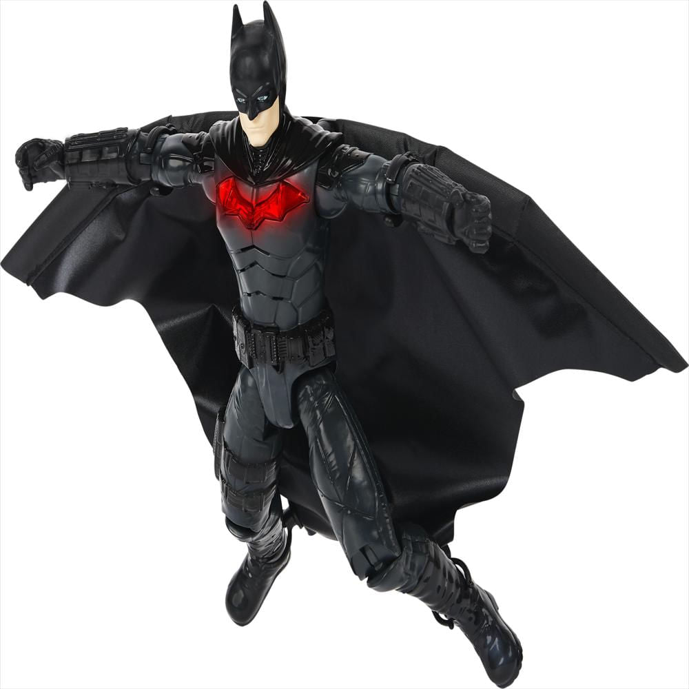 Figura De Acción Batman 12'' Traje Alado Dc Comics Con Luces Y