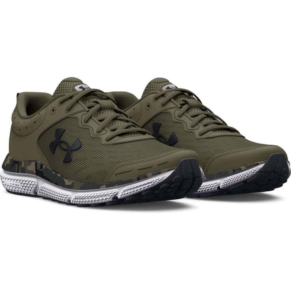 UA Charged Assert 10 Camo Tenis verde de hombre para correr