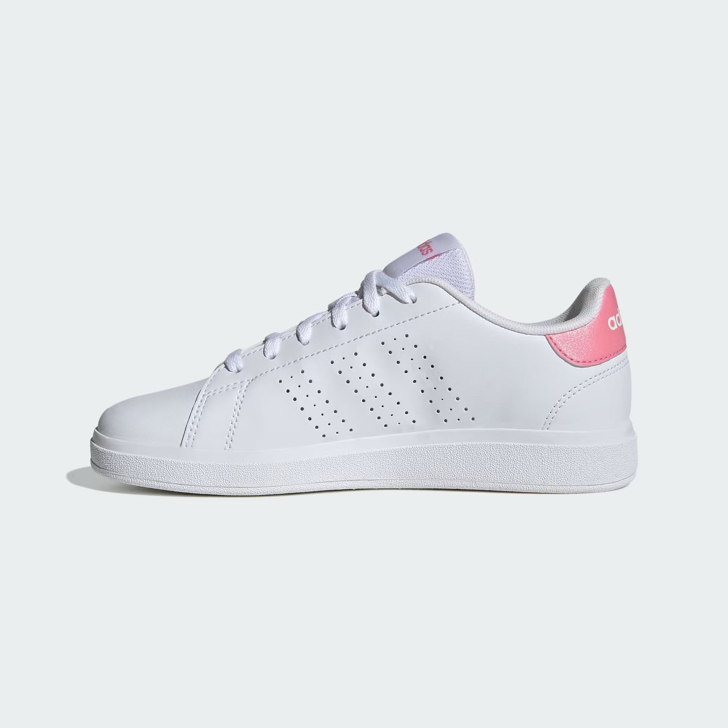 Tenis Adidas Niña Advantage Base 2.0 Blanco Rosa ID3886