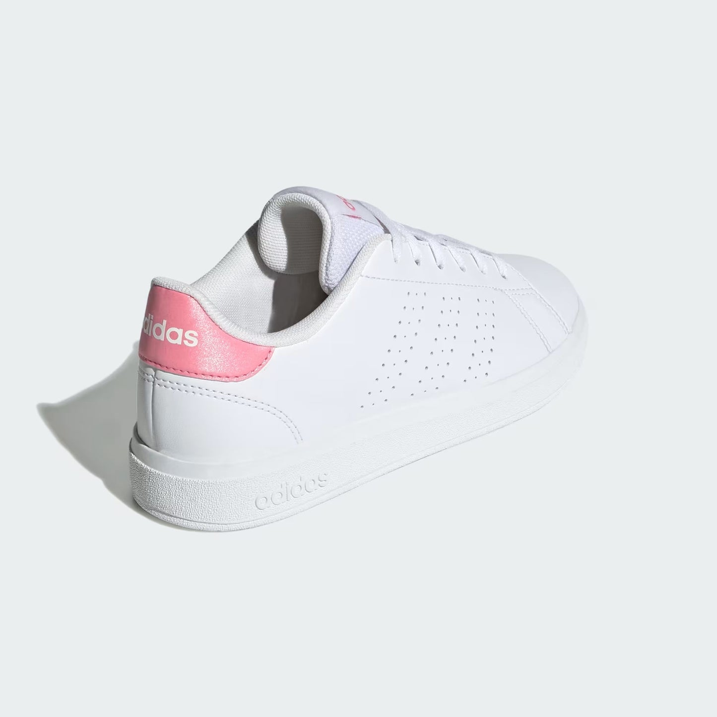 Tenis Adidas Niña Advantage Base 2.0 Blanco Rosa ID3886