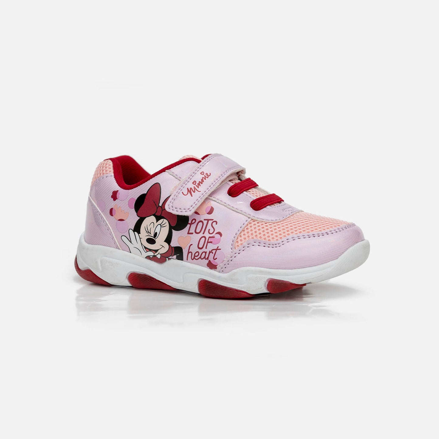 Tenis con luces para niña, rosados de Minnie Mouse
