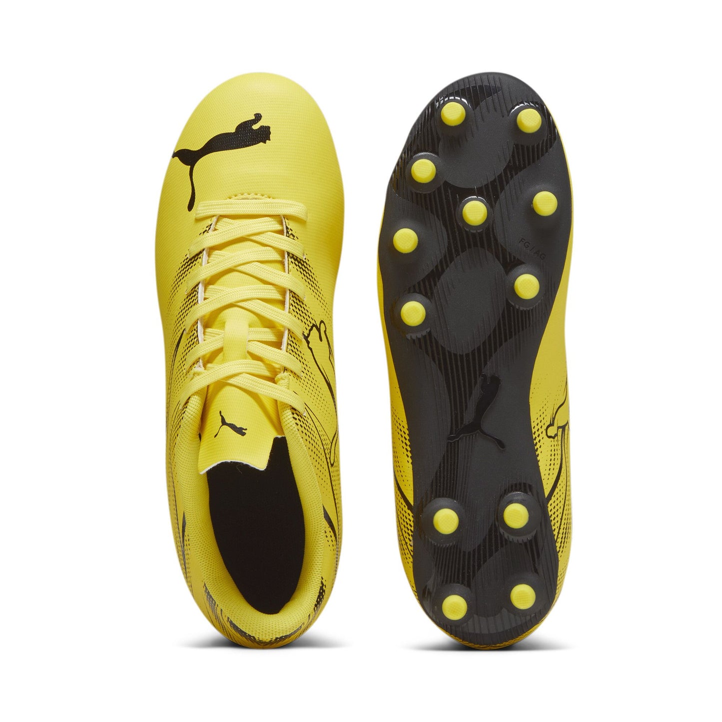 Puma Attacanto Fg Guayos amarillo de niño para futbol