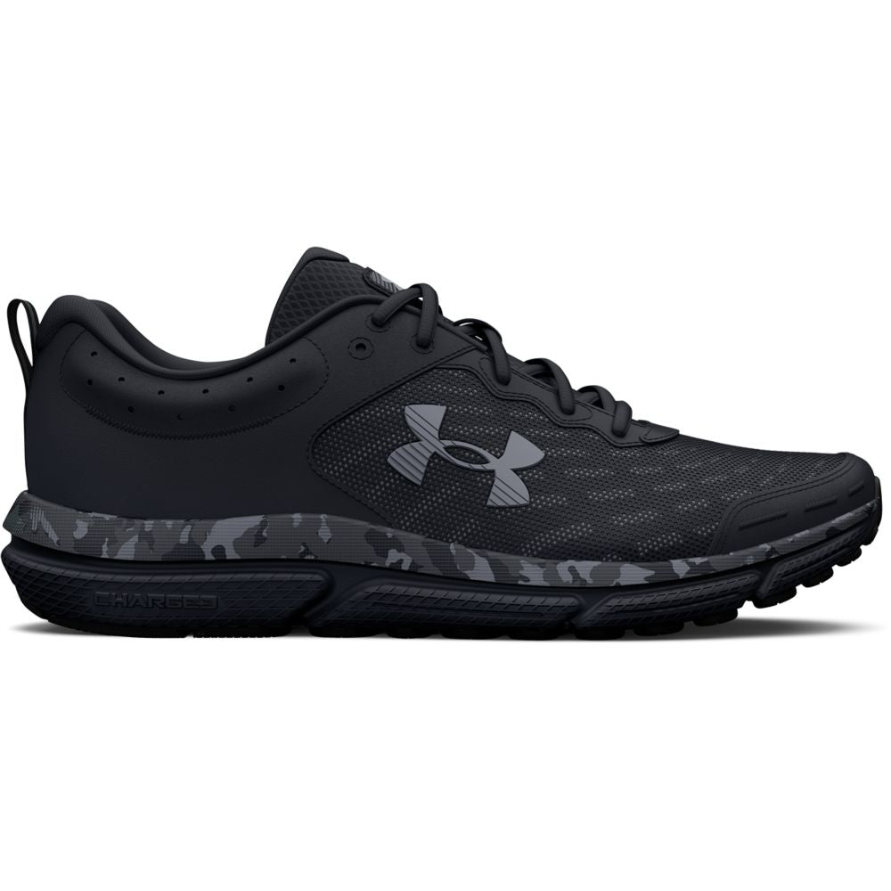 UA Charged Assert 10 Camo Tenis negro de hombre para correr