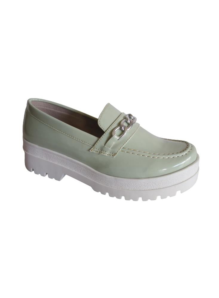 Mocasin Con Plataforma Para Mujer Calzado Guerreros Wc 02 Verde Manzana
