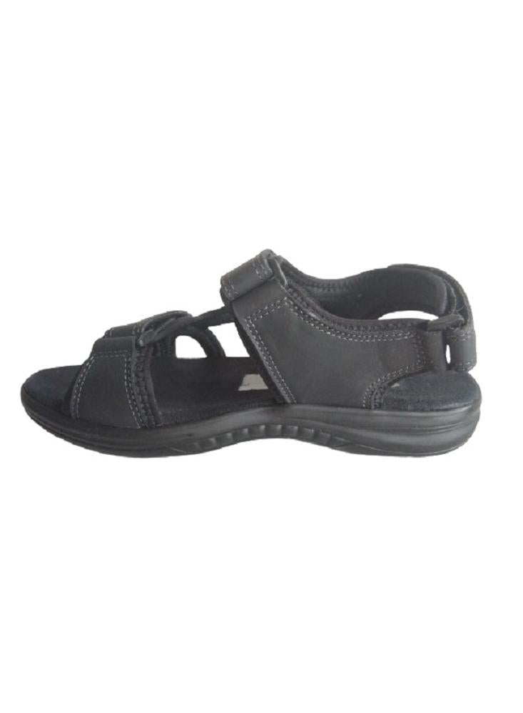 Sandalia Para Hombre En Cuero Calzado Guerreros Rq 388 Negro
