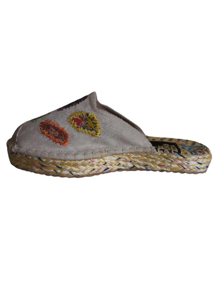 Sandalia Tipo Espadrila Sueca Calzado Guerreros Ps 072 Beige