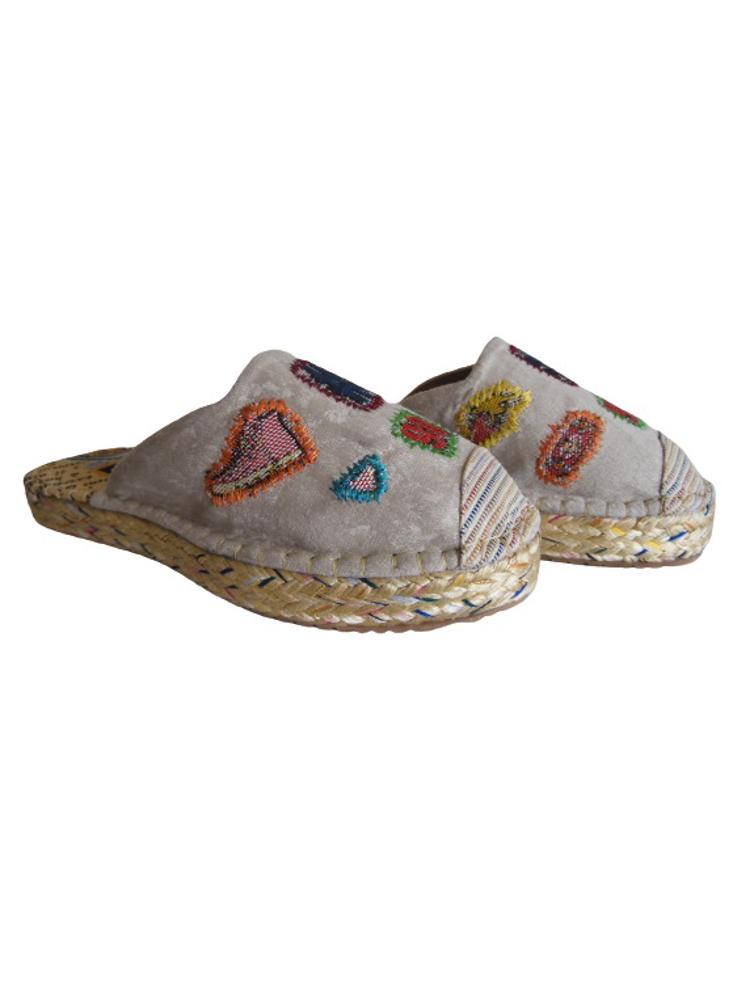 Sandalia Tipo Espadrila Sueca Calzado Guerreros Ps 072 Beige
