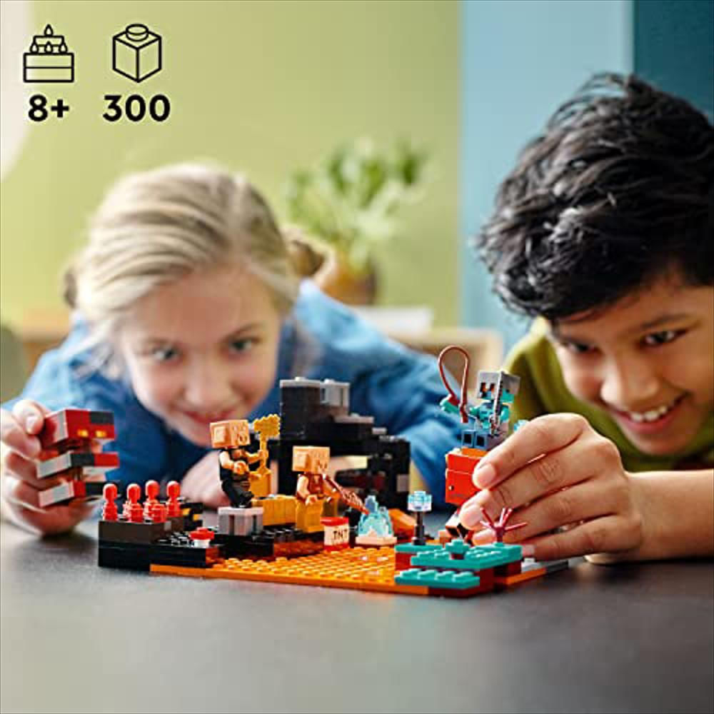 Set Construcción Lego Minecraft The Nether Bastion 21185 Incluye 2 Zombies Y Un Cazador De Zombies 300 Piezas Modelo