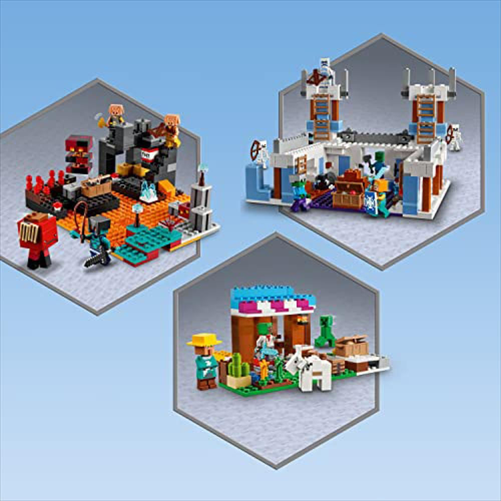 Set Construcción Lego Minecraft The Nether Bastion 21185 Incluye 2 Zombies Y Un Cazador De Zombies 300 Piezas Modelo
