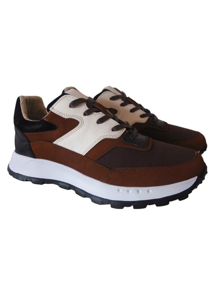 Sneakers Para Hombre En Cuero Calzado Guerreros Oh 2202 Coñac