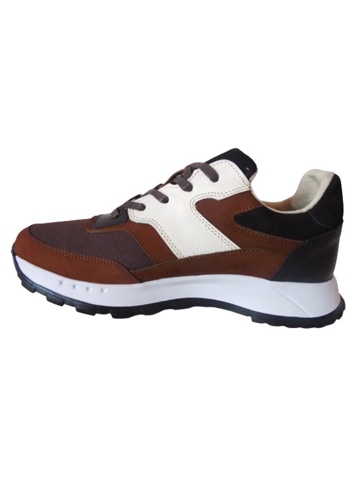 Sneakers Para Hombre En Cuero Calzado Guerreros Oh 2202 Coñac