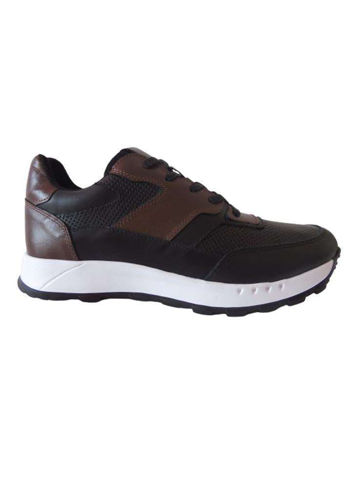 Sneakers Para Hombre En Cuero Calzado Guerreros Oh 2202 Negro X Café