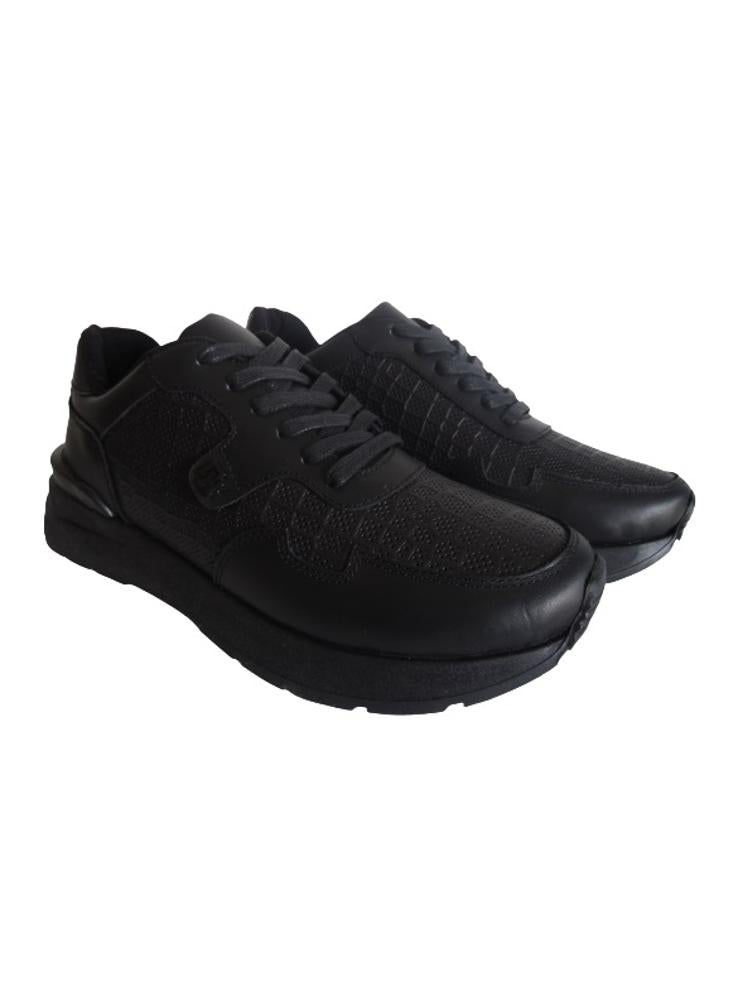 Sneakers Para Hombre En Cuero Calzado Guerreros Oh 509 Negro