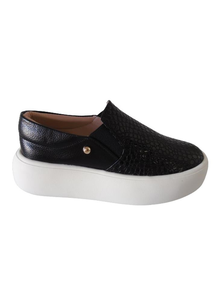 Tenis Slip On Para Mujer Calzado Guerreros Lf 002 Negro