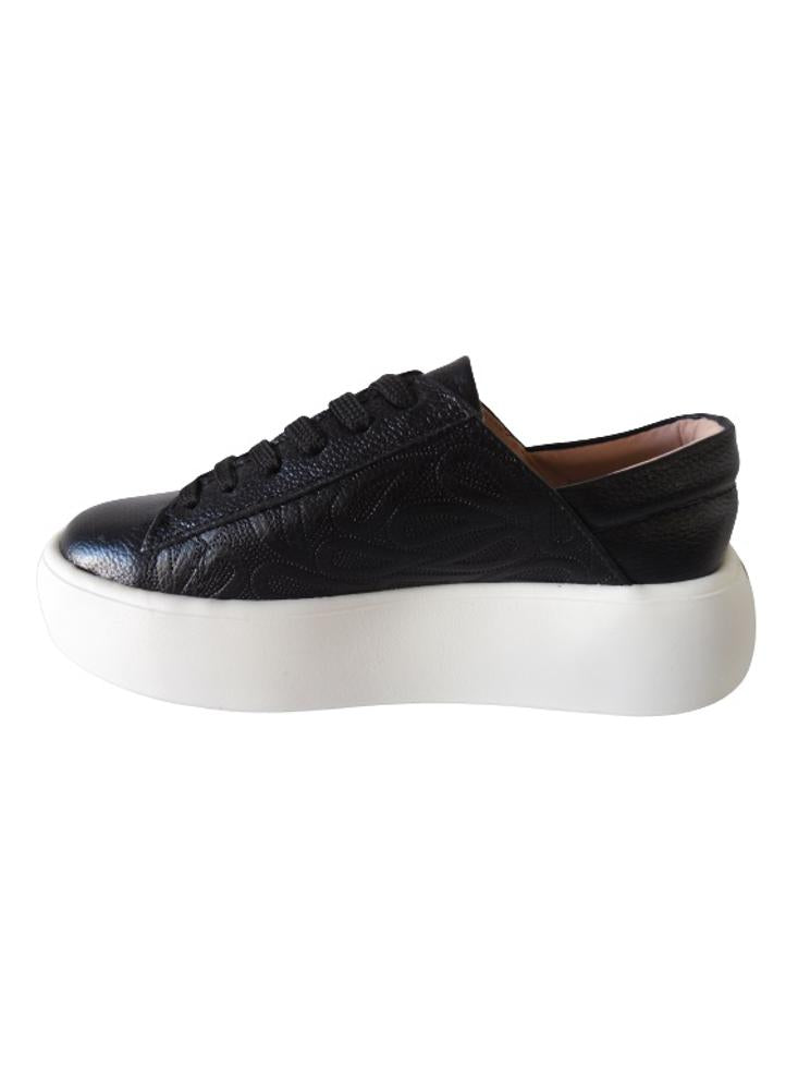 Tenis Tipo Sneakers Con Plataforma Para Mujer Calzado Guerreros Lf 003 Negro