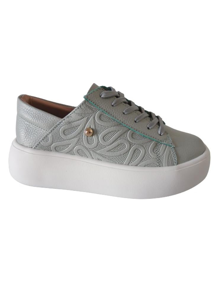 Tenis Tipo Sneakers Con Plataforma Para Mujer Calzado Guerreros Lf 003 Verde Eucalipto