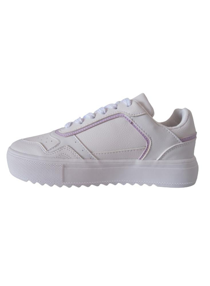 Tenis Urbanos Para Mujer Calzado Guerreros Gi 001 Blanco X Lila