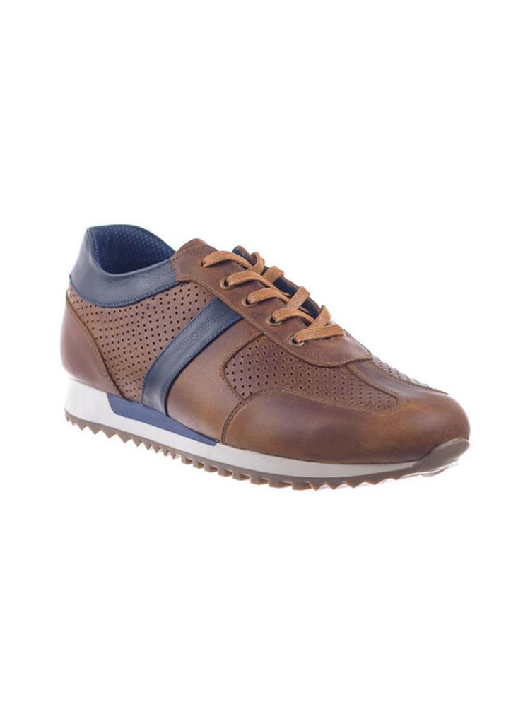 Zapato Deportivo Para Hombre Color Cafe Azul Ref Jcr 3005