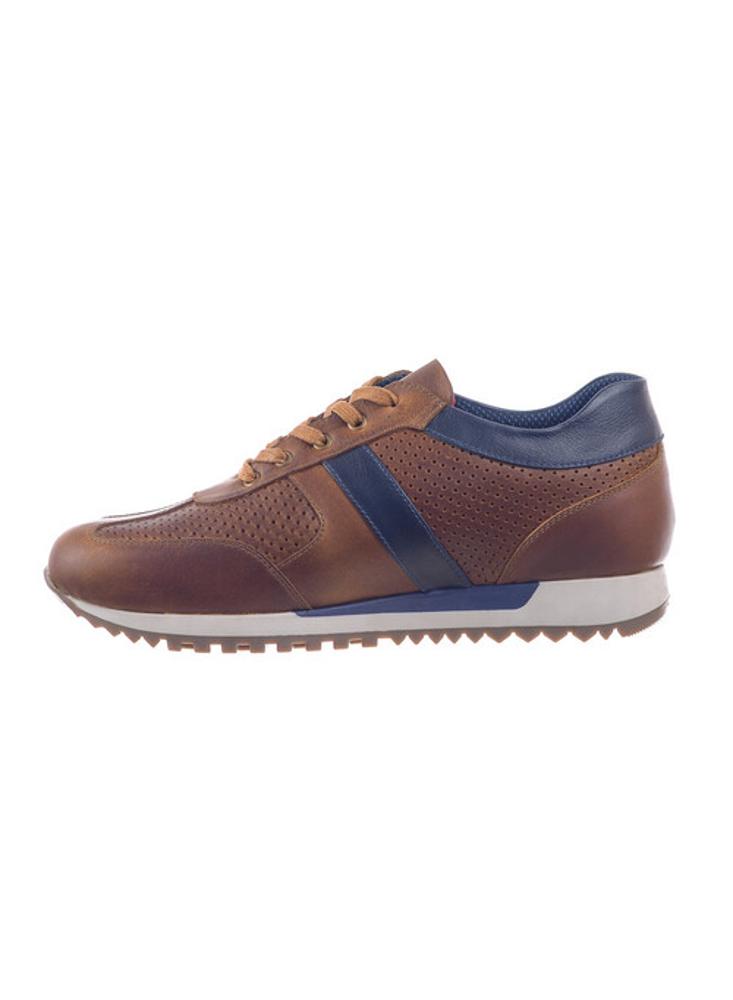 Zapato Deportivo Para Hombre Color Cafe Azul Ref Jcr 3005