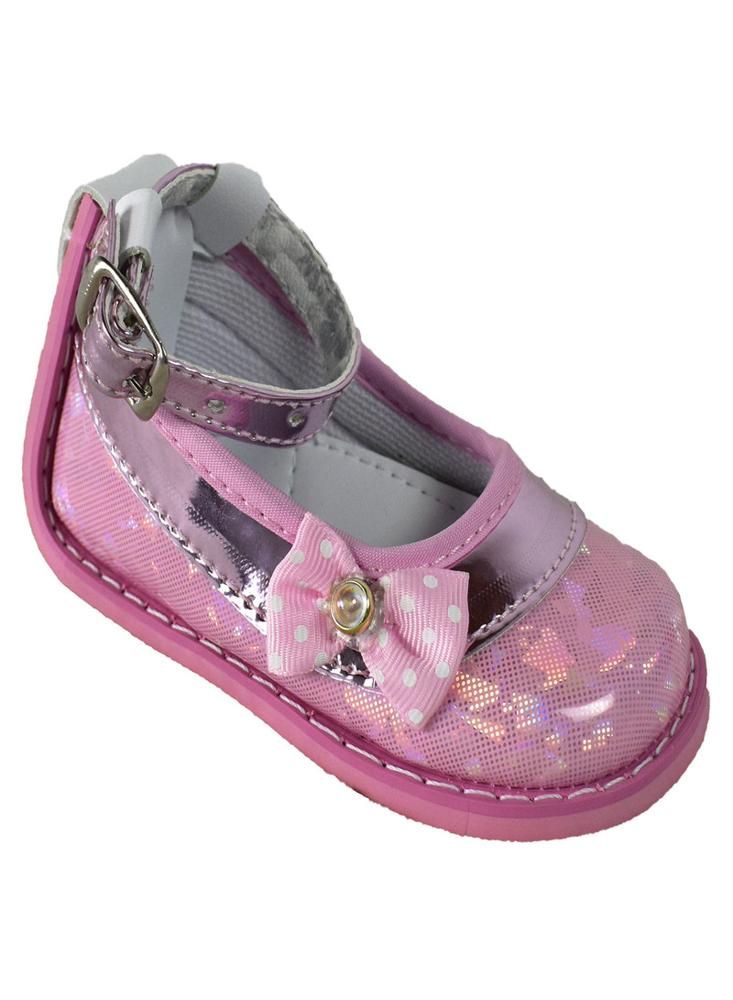 Zapato No Tuerce Para Niña Rosa Brillante