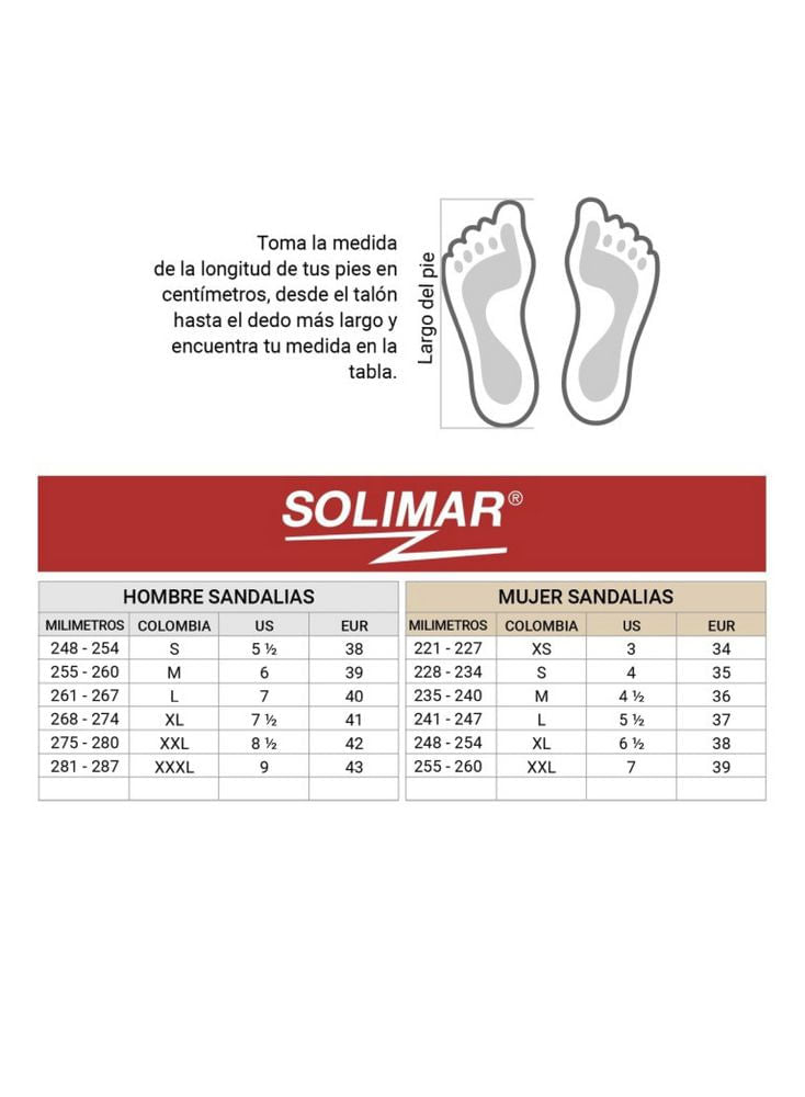 Sandalia Plana para Hombre SOLIMAR UZ2552NEG