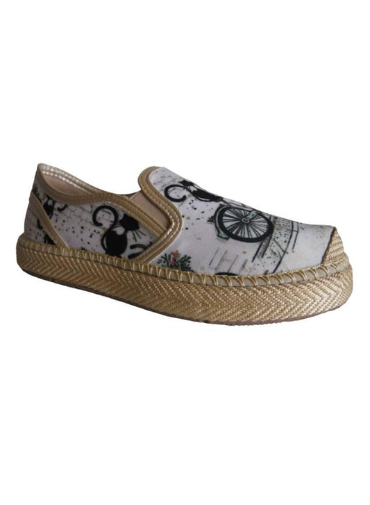 Alpargata Slip On Calzado Guerreros Pt 003 Gatos Beige
