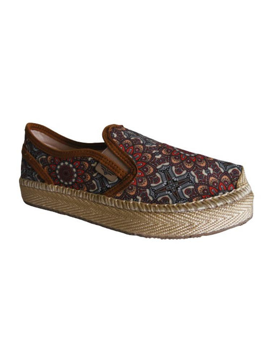 Alpargata Slip On Calzado Guerreros Pt 003 Mándalas Marrón