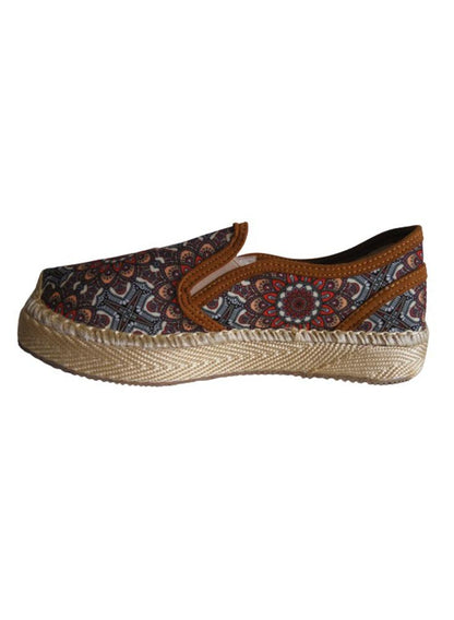 Alpargata Slip On Calzado Guerreros Pt 003 Mándalas Marrón