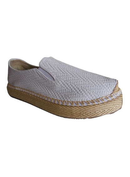 Alpargata Slip On Calzado Guerreros Pt 003 Tejido Blanco