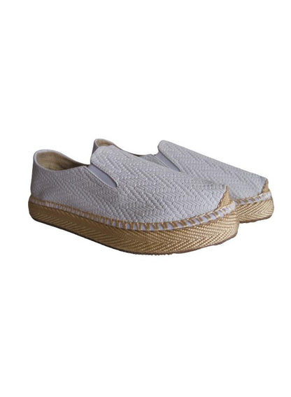 Alpargata Slip On Calzado Guerreros Pt 003 Tejido Blanco
