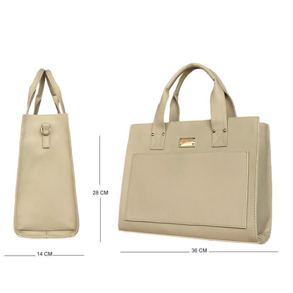 Bolso Dama Cartera Mujer Doble Funcion Mona Beige