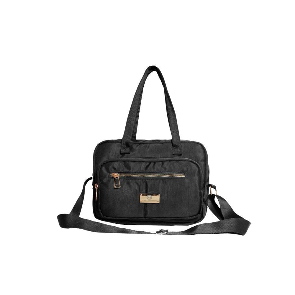 Bolso Dama Mujer Doble Funcion Manos Libres Sele Negro