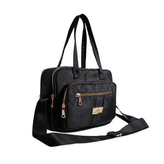 Bolso Dama Mujer Doble Funcion Manos Libres Sele Negro