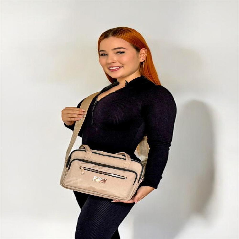 Bolso Dama Mujer Doble Funcion Manos Libres Sele Negro