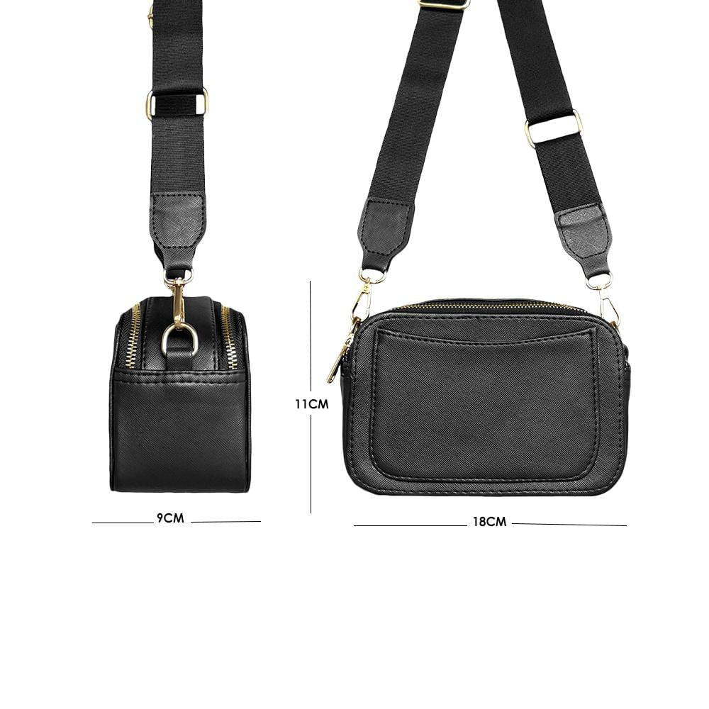 Bolso Manos Libres De Dama Mujer Karla Chacon Daya Negro