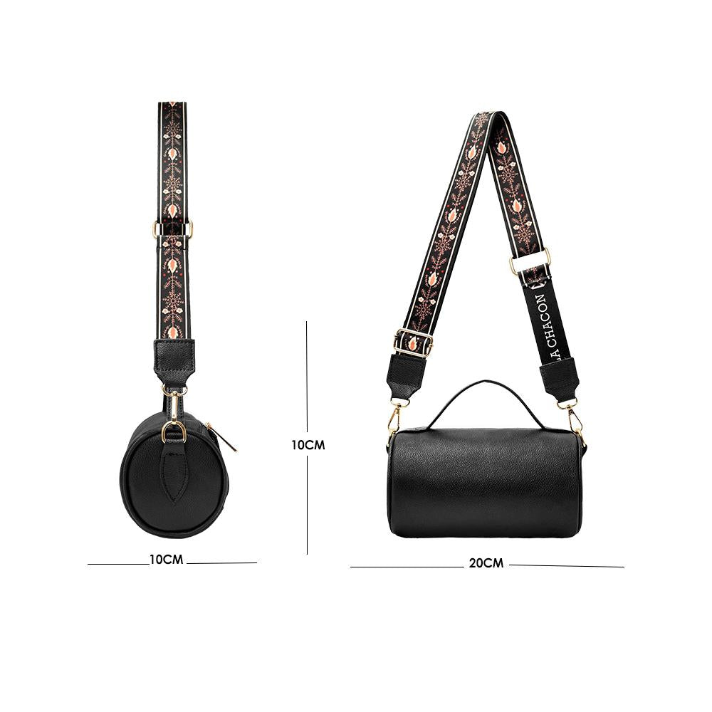 Bolso Manos Libres De Dama Mujer Karla Chacon Isla Negro