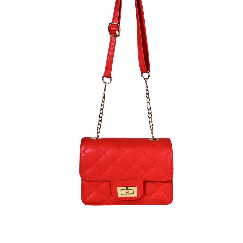 Bolso Manos Libres De Dama Mujer Karla Chacon Sanz Rojo