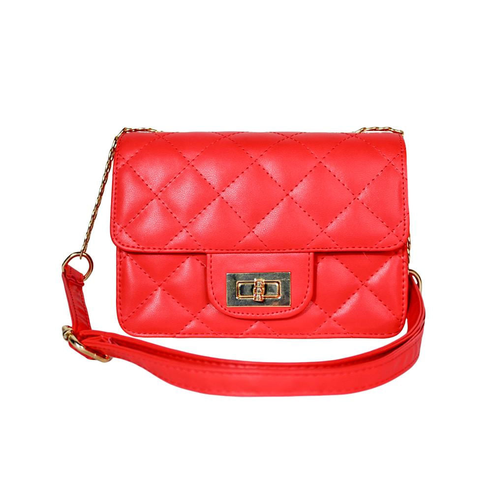 Bolso Manos Libres De Dama Mujer Karla Chacon Sanz Rojo