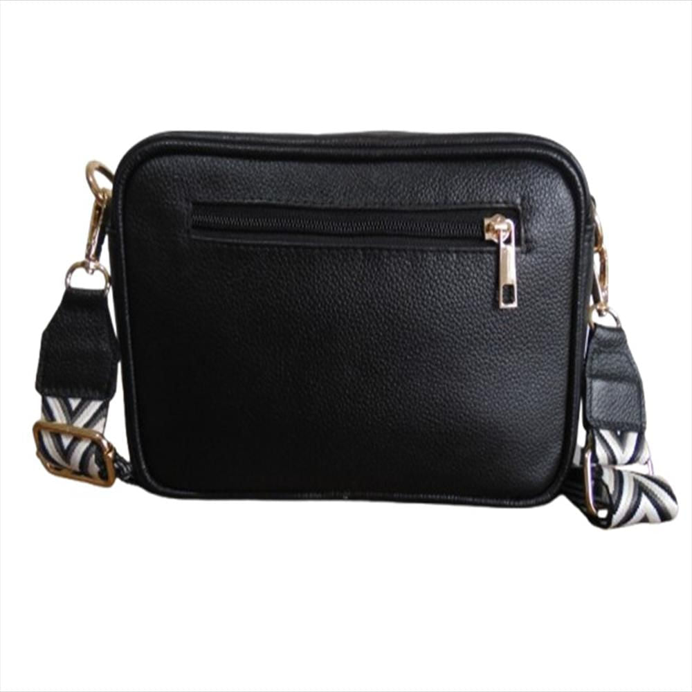 Bolso Manos Libres Mediano Calzado Guerreros Mf 001 Negro