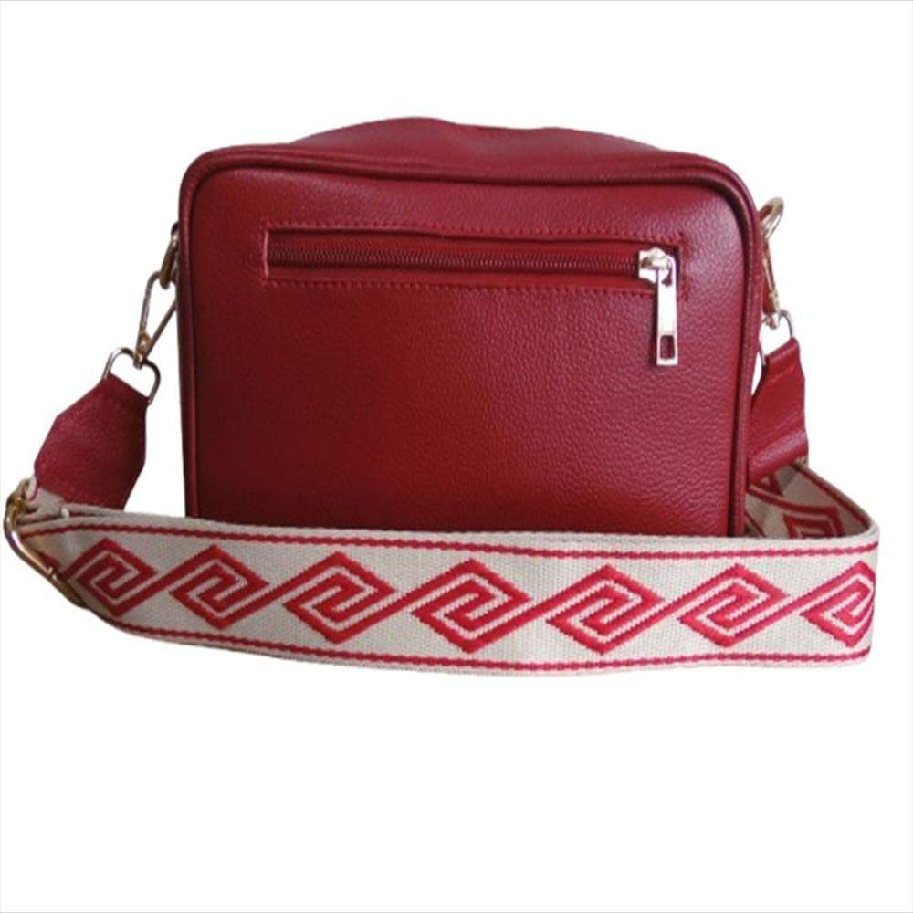 Bolso Manos Libres Mediano Calzado Guerreros Mf 001 Rojo